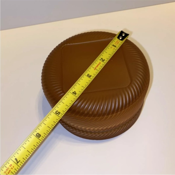 VINTAGE Orange Glass, Powder holder Trinket Holder, Collectible, Old Timey, Chic - Picture 3 of 6